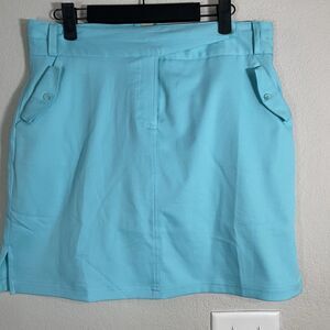 NWOT Alulr Skort Women's Size 6 Teal Golf Shorts Athletic Pockets